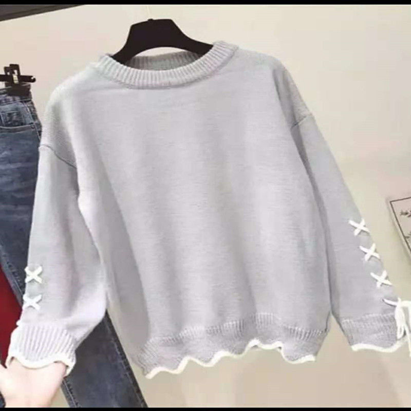 Small Fresh Women Loose Korean Version Of The Short Paragraph Autumn And Winter Wild Outside Wearing Sweater 210427