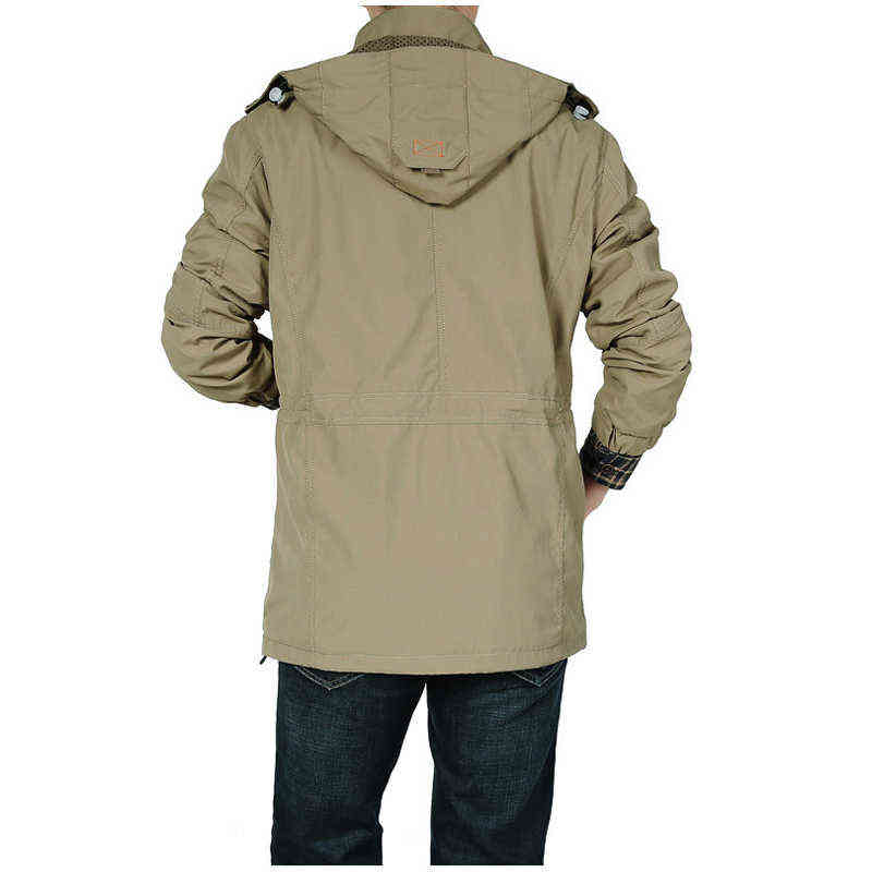 DIMUSI Men's Jackets Casual Outwear Hiking Windbreaker Hooded Coats Fashion Army Cargo Bomber Mens Clothing 211110