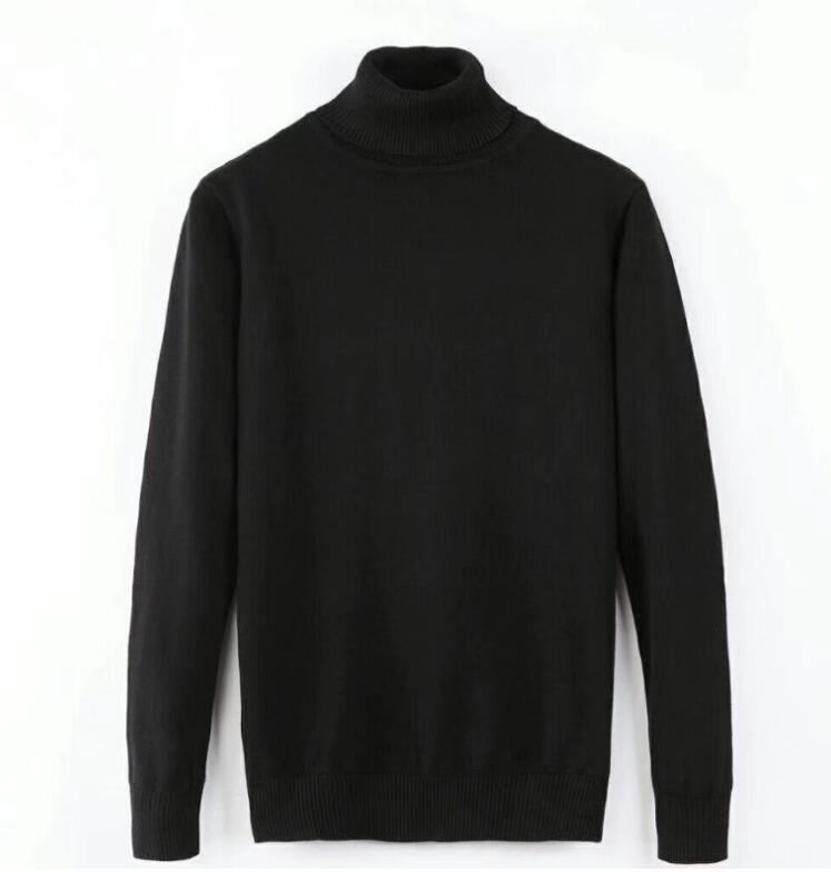 hot sell Autumn winter Brand new Casual Polo small horse Long Sleeve high-neck men's sweater knit sweater fashion high-neck solid color top sweat