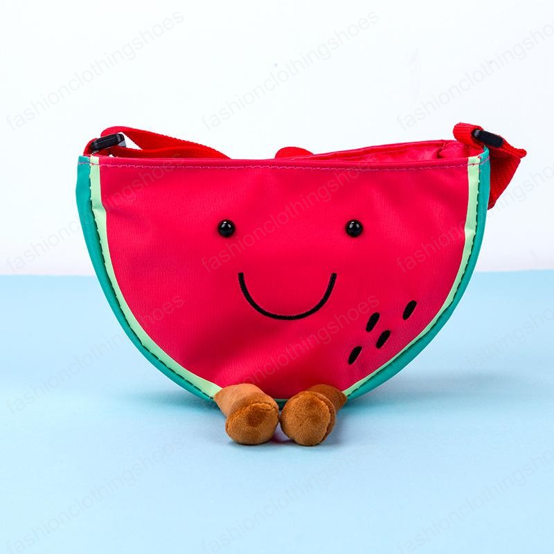Baby Purse Kids watermelon Radish Pineapple Mushroom Messenger Bag Fashion sweet One-shoulder Bags Girls All-match Cross-body Bags Children Snack Cand