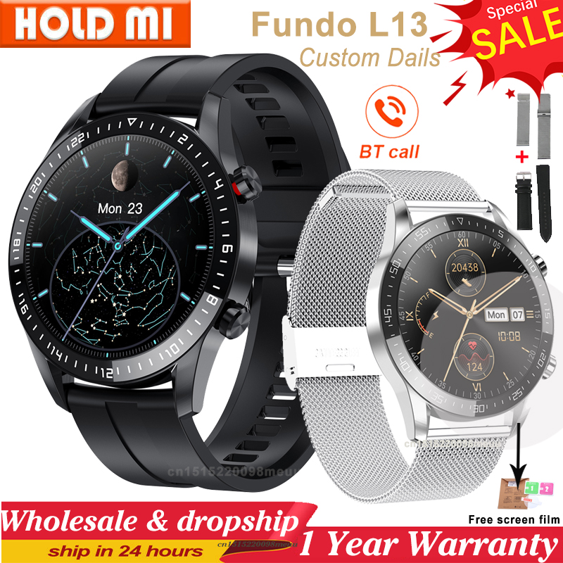 Business Smart Watch Men BT Call Custom Face Mens watches ECG Pressure Fitness Tracker Sport Men Woman Smartwatch Fundo APP L13, Leather
Business Smart Watch Men BT Call Custom Face Mens watches ECG Pressure Fitness Tracker Sport Men Woman Smartwatch Fundo APP L13, Leather