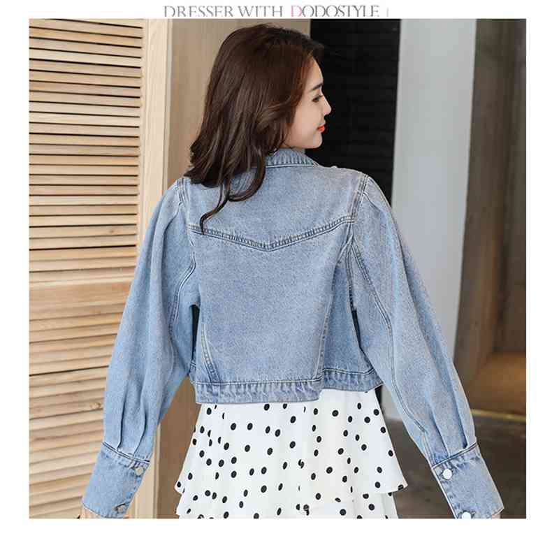 Spring Women Elegant Fashion Denim Jacket Womens Streetwear Sequined Tassel Long Sleeve Short Outerwear Female 210519