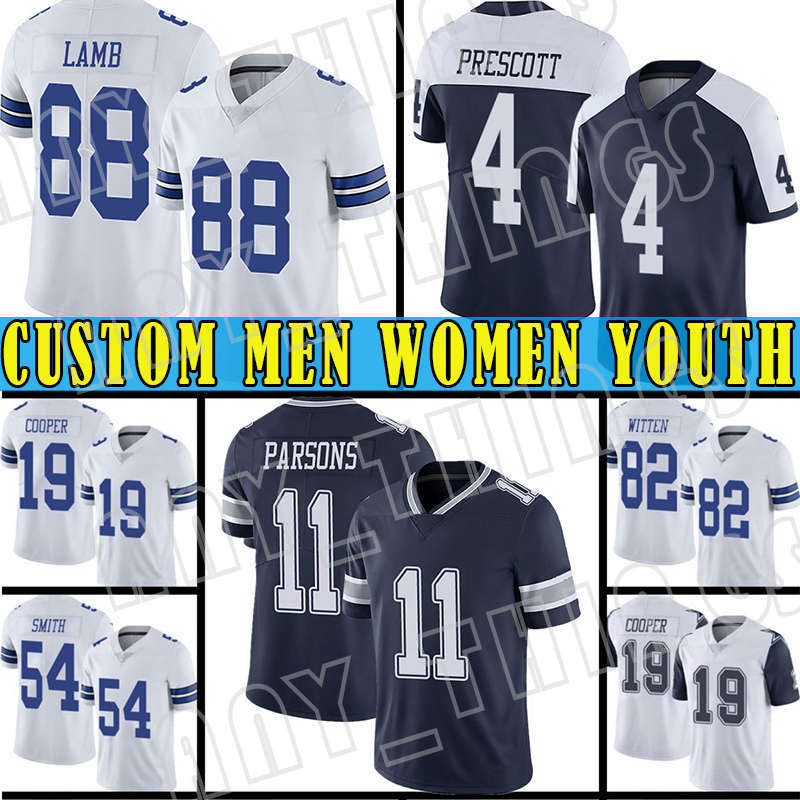 Dak Prescott 88 CeeDee Lamb CUSTOM 11 Micah Parsons Football Jersey 21 Ezekiel Elliott 19 Amari Cooper Mens Leighton Vander Esch DeMarcus Lawrence Jason Witte, Custom youth +patch(niuzai)
Dak Prescott 88 CeeDee Lamb CUSTOM 11 Micah Parsons Football Jersey 21 Ezekiel Elliott 19 Amari Cooper Mens Leighton Vander Esch DeMarcus Lawrence Jason Witte, Custom youth +patch(niuzai)