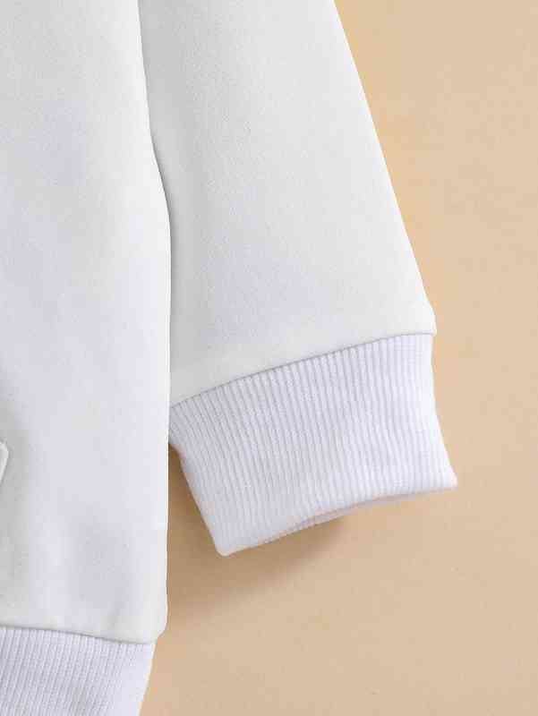 Baby Slogan Graphic Kangaroo Pocket Hoodie SHE