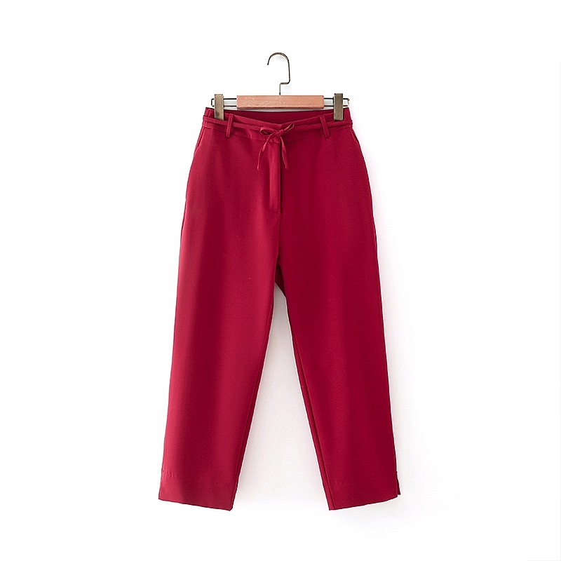 Fashion Red Blazer Suits Office Ladies Two-piece Sets Long Sleeve Pants For Woman Completo Donna 210514