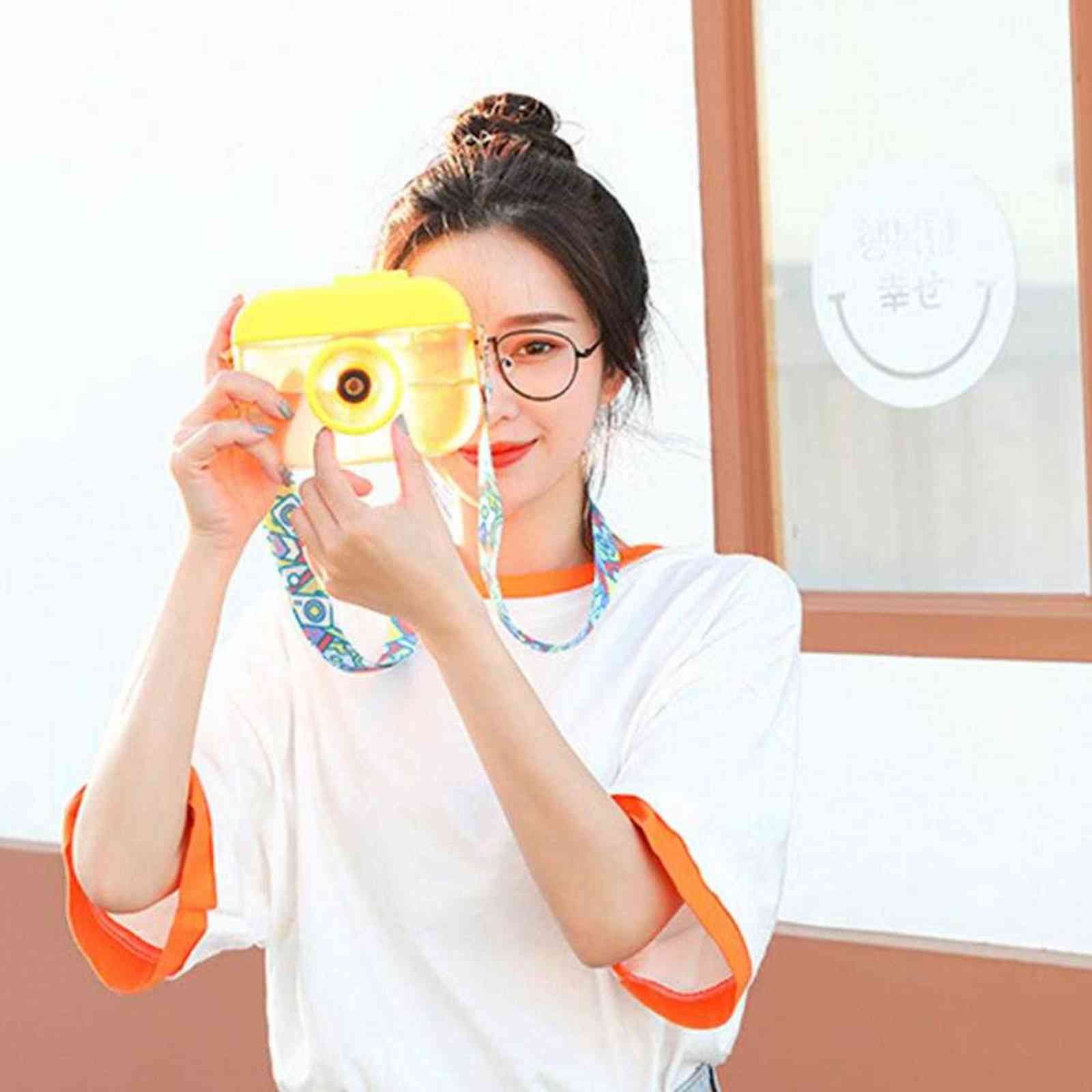 Creative Camera-shaped Water Bottle With Adjustable Shoulder Strap Cup Portable Outdoor Sports 400 Ml 11 211122