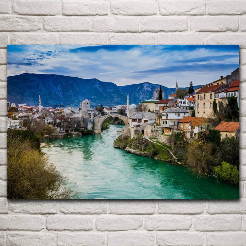 Paintings Herzegovina Mostar Bosniia I Gertsegovina Beautiful Town Scenery Living Room Home Art Decoration Wood Frame Fabric Poster KN638
Paintings Herzegovina Mostar Bosniia I Gertsegovina Beautiful Town Scenery Living Room Home Art Decoration Wood Frame Fabric Poster KN638