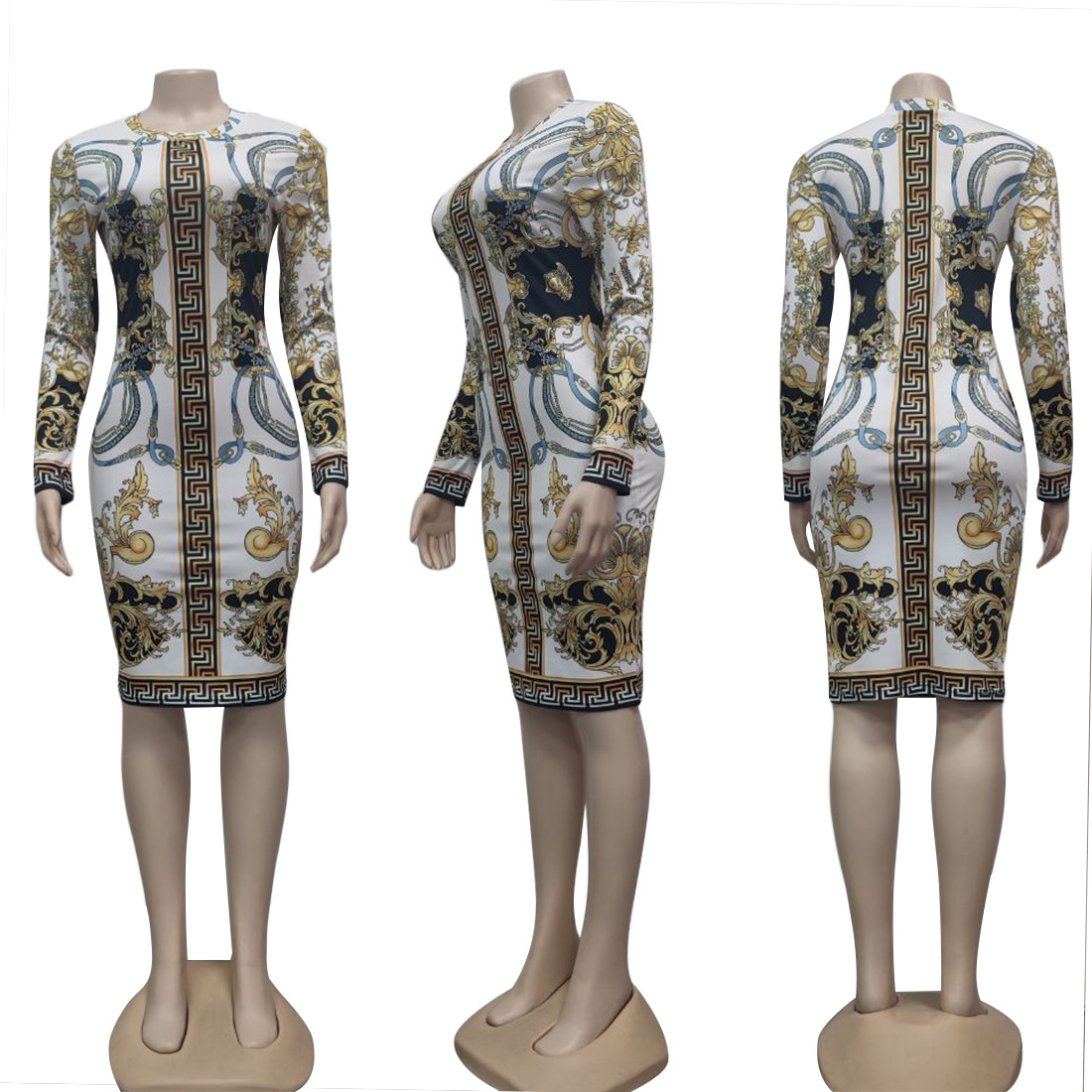 European and American summer Female Design Sexy Printed Slim-fit Hip Dress new, Black;gray
European and American summer Female Design Sexy Printed Slim-fit Hip Dress new, Black;gray