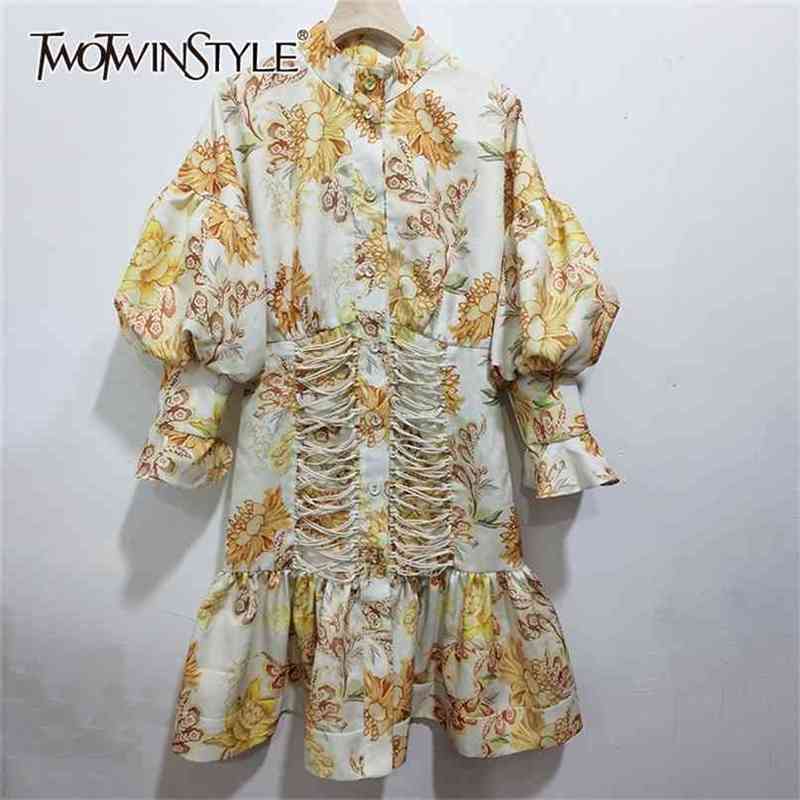 Print Patchwork Ruffle Dress For Women Stand Collar Lantern Sleeve High Waist Lace Up Mini Dresses Female 210520, Orange
Print Patchwork Ruffle Dress For Women Stand Collar Lantern Sleeve High Waist Lace Up Mini Dresses Female 210520, Orange
