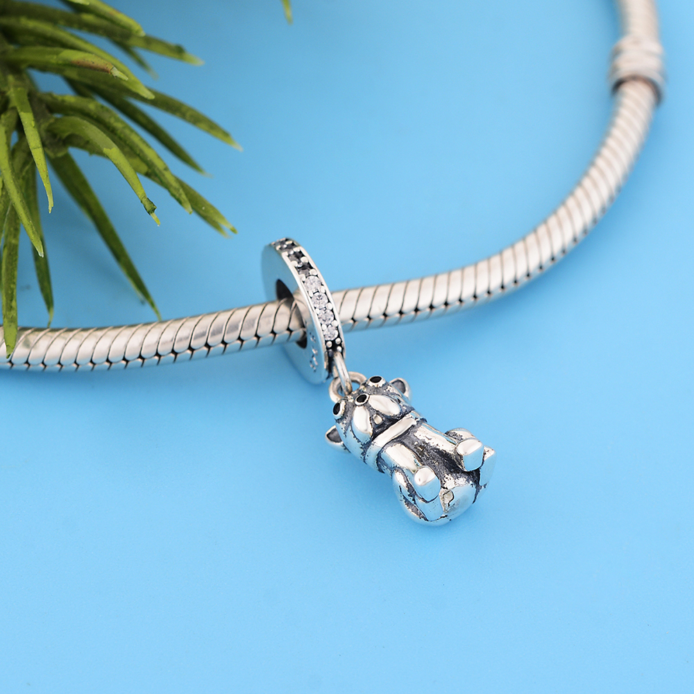 Fit Original Brand Charm Bracelet Authentic 925 Sterling Silver Human Loyal French Dog Bulldog Bead For Making Women Berloque