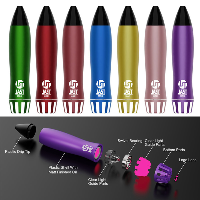 Small mini size pen style E-cigarette JAST MAX Electronic Cigarette vapor Puff Bar no button RGB Light 2000 Puffs disposable vape
Small mini size pen style E-cigarette JAST MAX Electronic Cigarette vapor Puff Bar no button RGB Light 2000 Puffs disposable vape