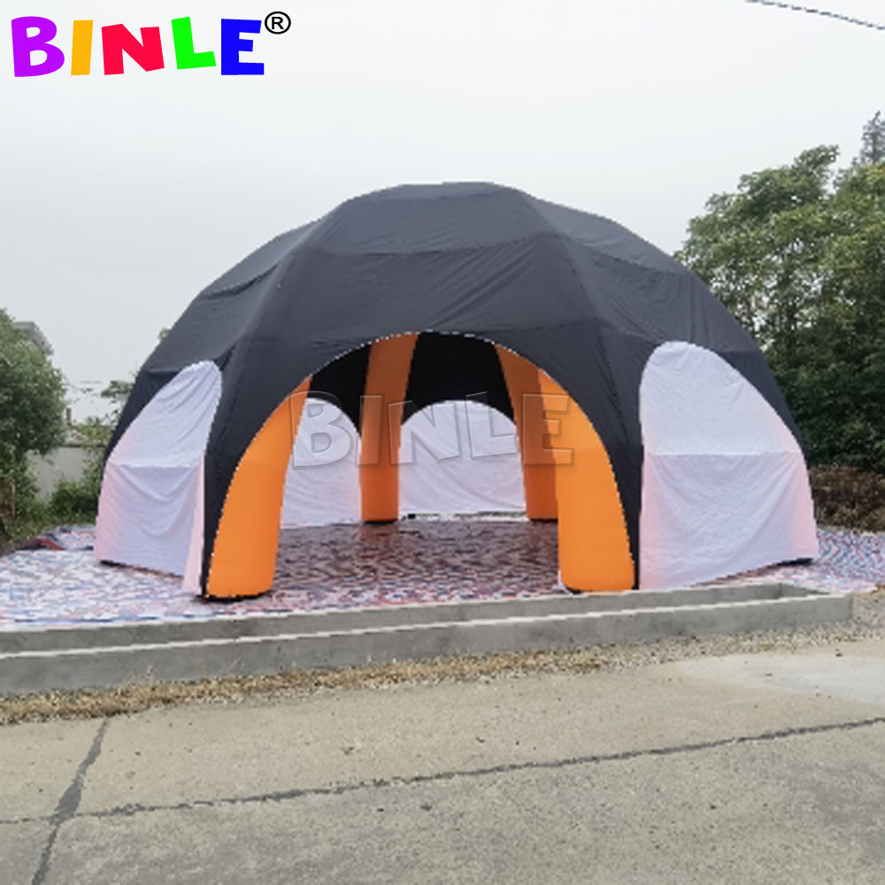 Giant pavilion inflatable spider tent with full cover 1 zippered door 12m 40ft diameter event station gathering dome marquee with 8 legs for sale
