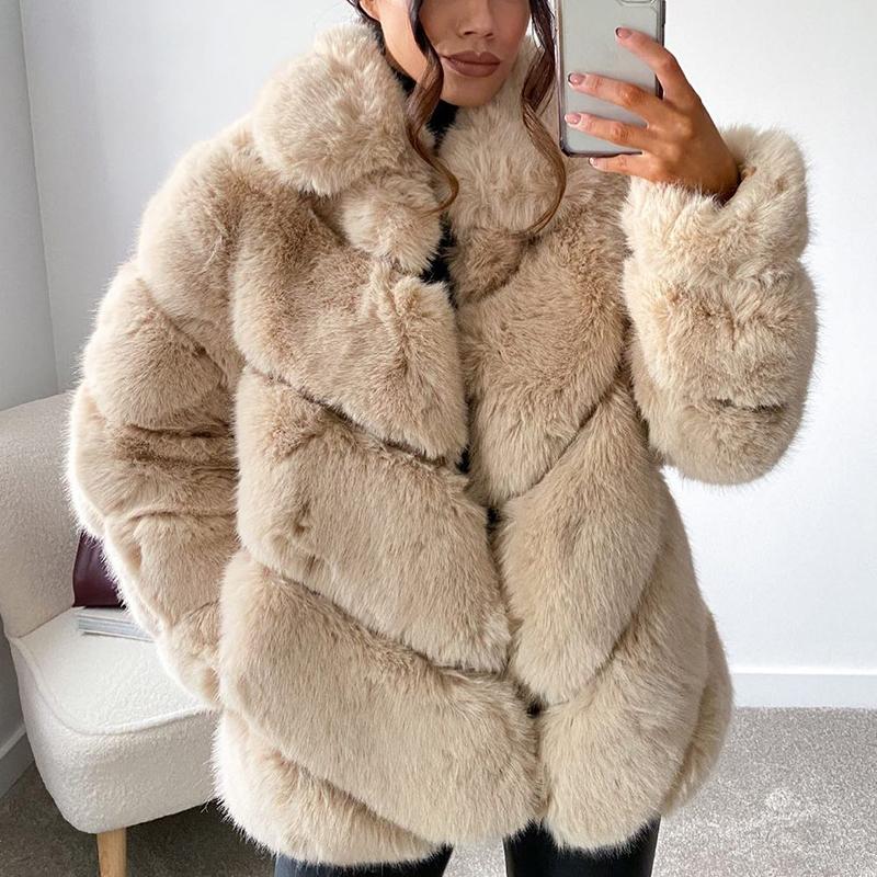 Women's Fur & Faux Elina Thick Loose Coats Women Fashion Turn Down Collar Jackets Elegant Winter Covered Button Female Ladies, Black
Women's Fur & Faux Elina Thick Loose Coats Women Fashion Turn Down Collar Jackets Elegant Winter Covered Button Female Ladies, Black