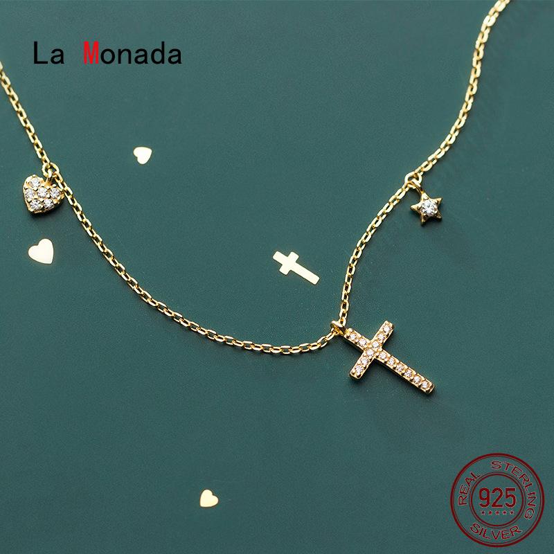 La Monada Women's Necklace 925 Silver Chains Woman On Neck Corss Star Heart Pendant Fine Jewelry For Women Girls
La Monada Women's Necklace 925 Silver Chains Woman On Neck Corss Star Heart Pendant Fine Jewelry For Women Girls