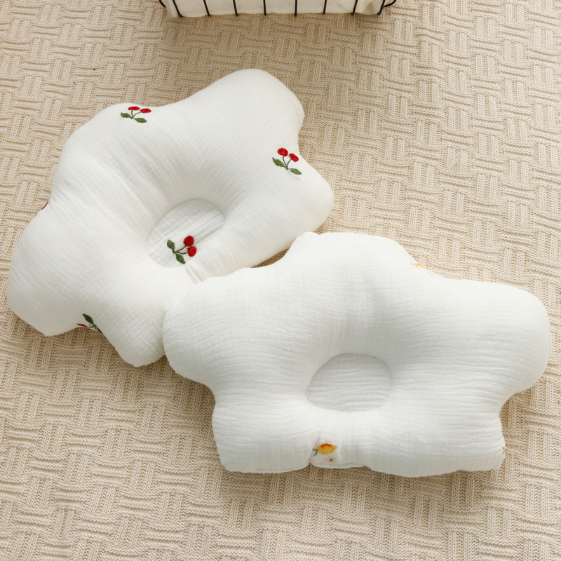 Newborn Pillows Cotton Gauze Infants: Head-deviation Prevention Correction Pillow for 0-2 years old