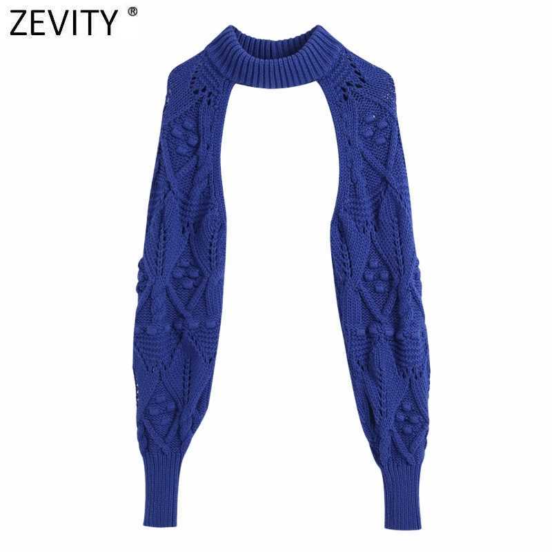 Zevity Women Stand Up Collar Ball Appliques Long Sleeve Knitting Sweater Femme Chic Design Casual Pullover Ladies Tops SW708 210603, As pic sw708bb
Zevity Women Stand Up Collar Ball Appliques Long Sleeve Knitting Sweater Femme Chic Design Casual Pullover Ladies Tops SW708 210603, As pic sw708bb