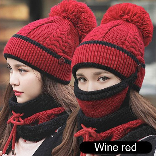 3 in 1 Winter Beanie Scarf Mask Set Warm Cap Hat Soft Knit for Women Outdoor H9, Blue;gray
3 in 1 Winter Beanie Scarf Mask Set Warm Cap Hat Soft Knit for Women Outdoor H9, Blue;gray