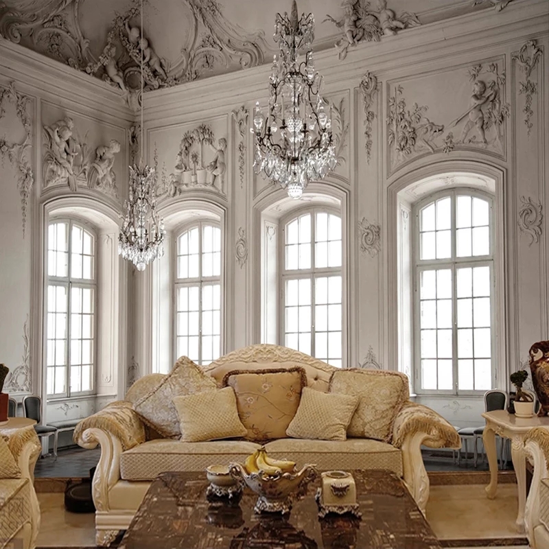 Custom 3D Photo Wallpaper European Style Embossed Little Angel Window Mural Living Room Sofa Study Backdrop Decor