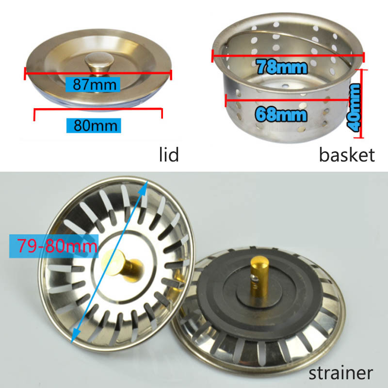 1 pcs Stainless Steel Bathroom supplies Waste Bin Filter Stopper Kitchen Gadgets Pool Basket Water Funnel Sink Basin Strainers