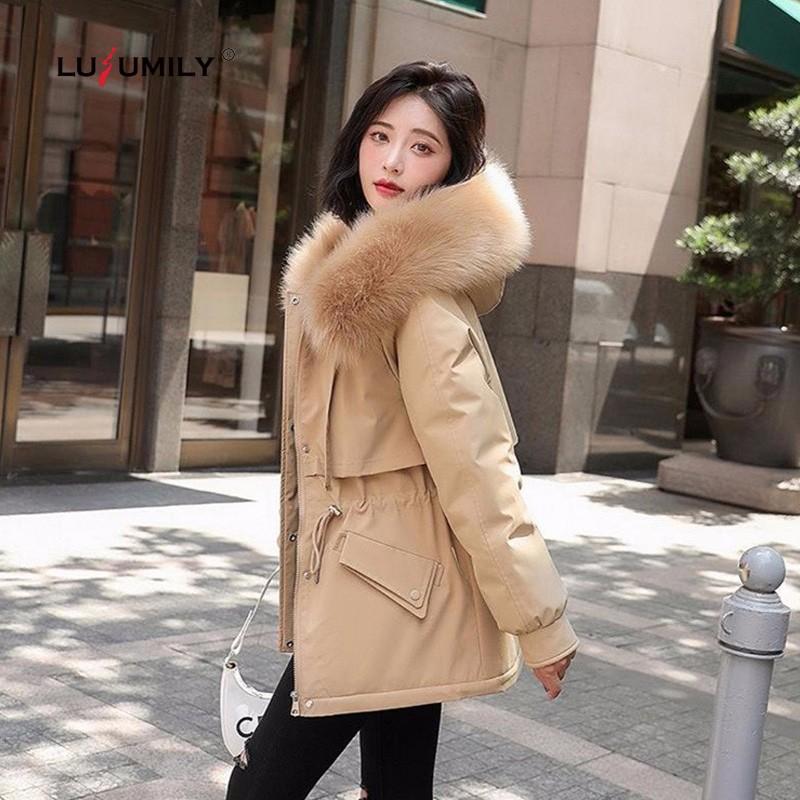 Women's Jackets Lusumily Women Winter Jacket Casual Hooded Cotton Padded Coat Large Fur Parkas Female Thick Warm Down Snow Outwear, Black;brown
Women's Jackets Lusumily Women Winter Jacket Casual Hooded Cotton Padded Coat Large Fur Parkas Female Thick Warm Down Snow Outwear, Black;brown