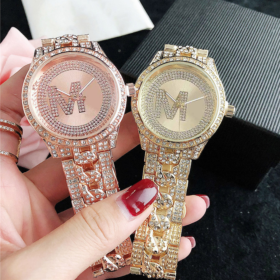Brand Watches Women Girl Diamond Crystal Big Letters Style Metal Steel Band Quartz Wrist Watch M131, Slivery;brown
Brand Watches Women Girl Diamond Crystal Big Letters Style Metal Steel Band Quartz Wrist Watch M131, Slivery;brown