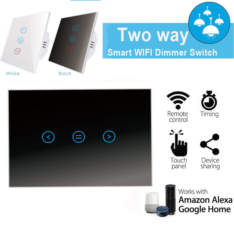 2pcs 2 way smart wifi dimmer switches dimmable LED light touch switch, 1pcs dimmer module suport Alexa Google Home Voice control
2pcs 2 way smart wifi dimmer switches dimmable LED light touch switch, 1pcs dimmer module suport Alexa Google Home Voice control