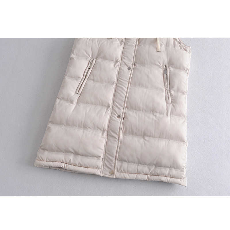 Women Vest Jacket Spring Autumn fashion hooded chic warm jacket vest youth elegant street jackets 210819