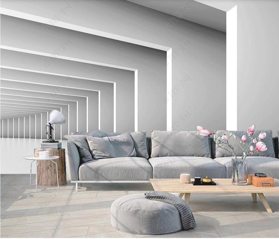 Extension space cement wall 3d background murals wallpaper for living room 3d customized wallpaper