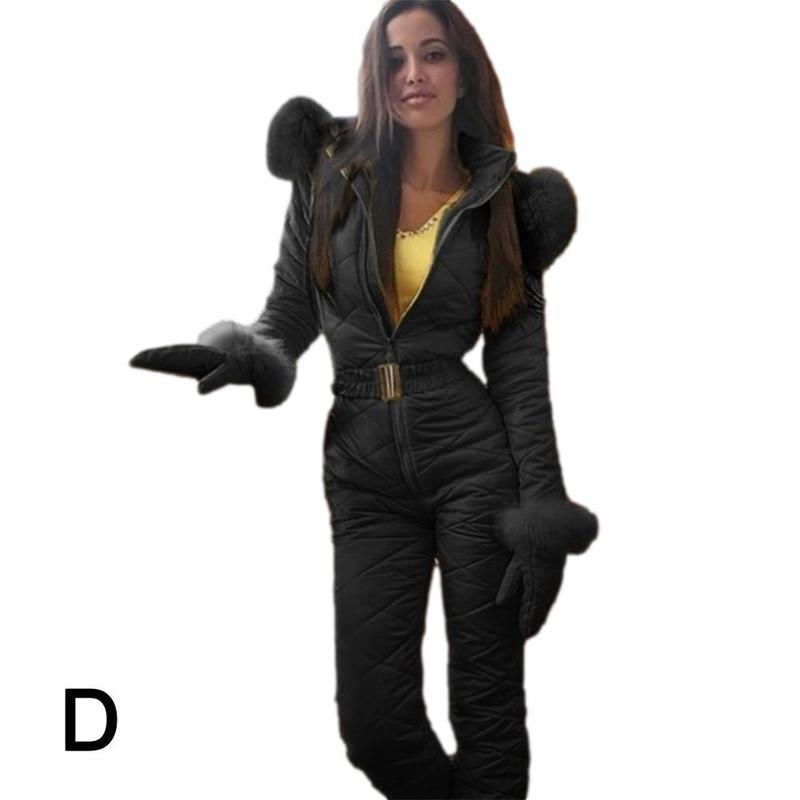 Women's Jackets Winter Jacket Ski Suit Women Thick Snowboard Skisuit Outdoor Sports Zipper Warm
