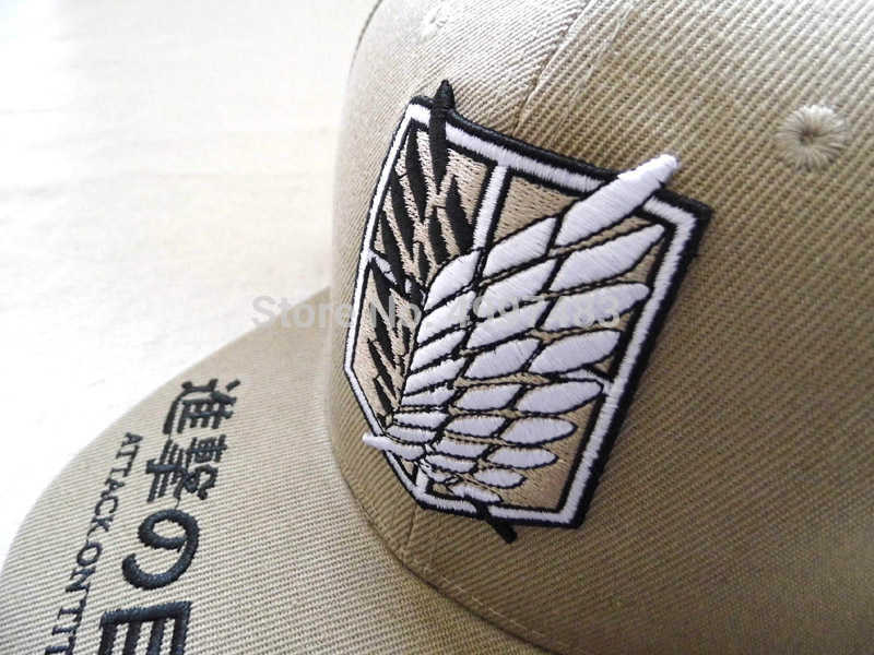 Anime Attack On Titan Men's Baseball Cap Wings of Liberty Mark Summer Snapback Hat for Outdoor Q0911