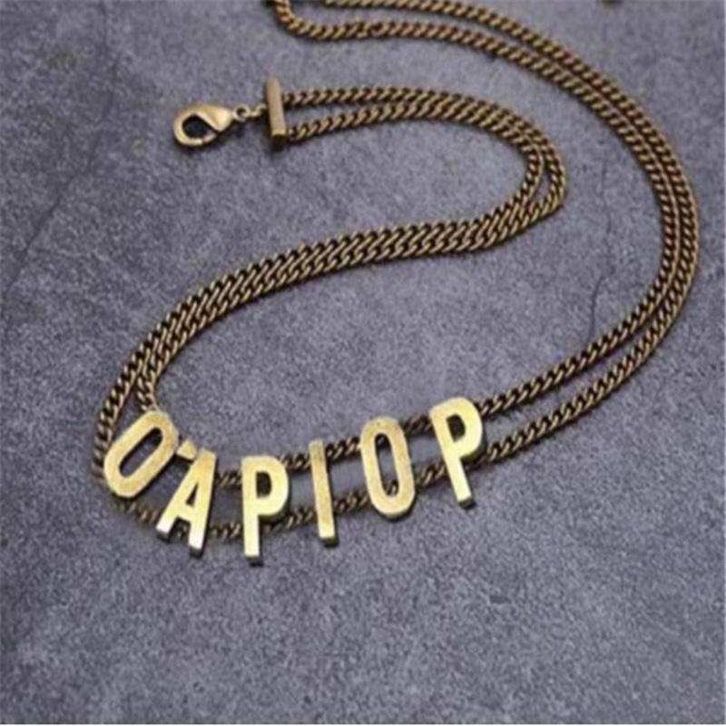 Fashion initial letter choker necklace bijoux cuban link chains for lady womens Party Wedding Lovers gift jewelry With out BOX, Golden;silver
Fashion initial letter choker necklace bijoux cuban link chains for lady womens Party Wedding Lovers gift jewelry With out BOX, Golden;silver