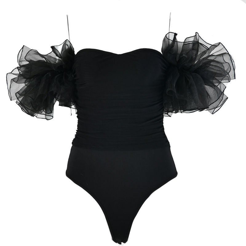 Paris Girl Women's Mesh Off Shoulder Strapless Puff Sleeve Leotard Thong Sexy Backless Jumpsuit Bodysuit Clubwear 210524, Black jumpsuit
Paris Girl Women's Mesh Off Shoulder Strapless Puff Sleeve Leotard Thong Sexy Backless Jumpsuit Bodysuit Clubwear 210524, Black jumpsuit