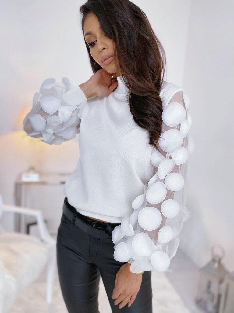 Mesh Long Sleeve Women Shirt Fashion Casual Sexy Black White Korean Ladies Shirts Autumn Bodycon Tops Blouses Female Women's B1