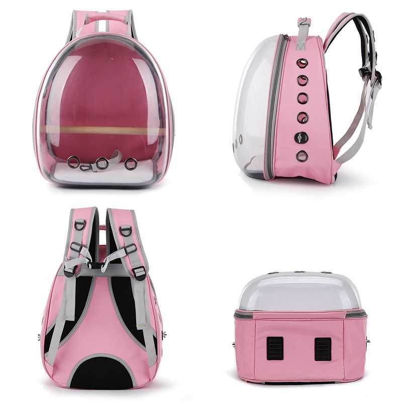 Pet Parrot Bird Travel Bag Space Capsule Transparent Backpack Breathable 360 degrees Sightseeing 210916