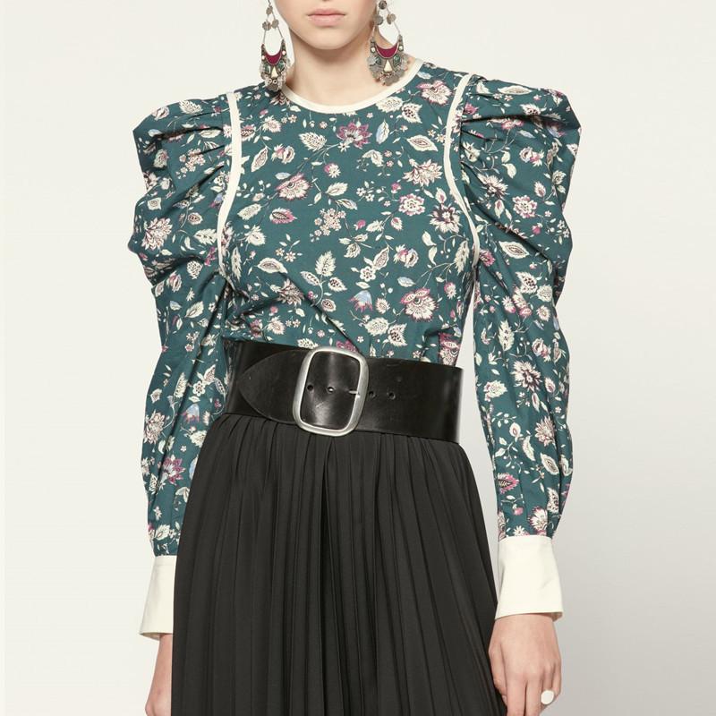 Women's Blouses & Shirts Women Floral Print Blouse Lady Long Sleeve Patchwork Pleated Shoulder Pad Female Retro Shirt O-Neck Tops With Zippe, As pic
Women's Blouses & Shirts Women Floral Print Blouse Lady Long Sleeve Patchwork Pleated Shoulder Pad Female Retro Shirt O-Neck Tops With Zippe, As pic