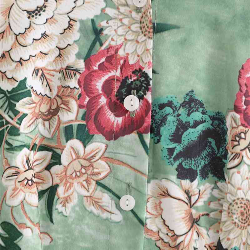 Streetwear Women Floral Print Dress Fashion Ladies Sashes Vestidos Chinese Style Female Chic Collar Dresses 210430