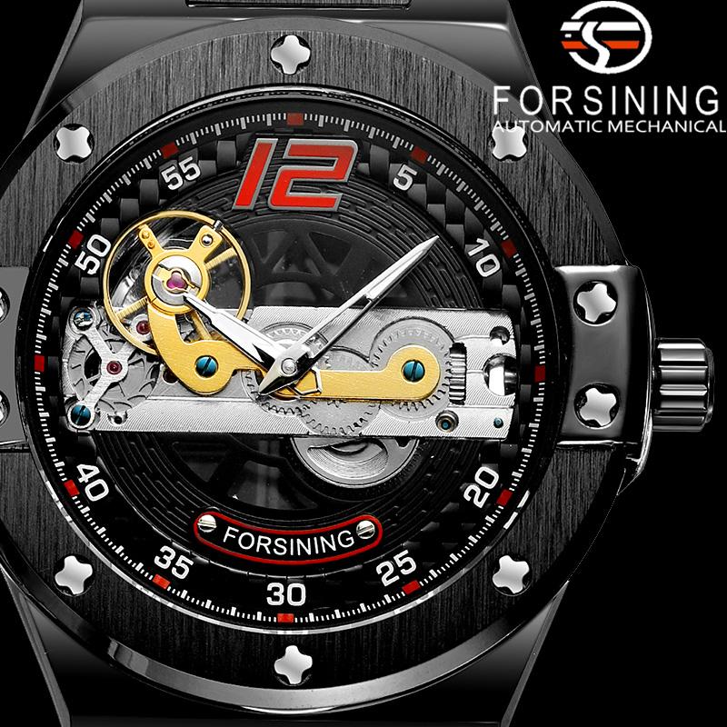 Wristwatches FORSINING Automatic Mechanical Men Wristwatch Military Sport Male Clock Top Skeleton Hollow Man Watch Gift 9423, Slivery;brown
Wristwatches FORSINING Automatic Mechanical Men Wristwatch Military Sport Male Clock Top Skeleton Hollow Man Watch Gift 9423, Slivery;brown