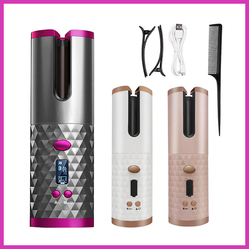 Wireless Automatic Curling Iron Hair Curler USB Rechargeable for LCD Display Curly Machine with 1 Comb+2pc Clips Dropshipping
Wireless Automatic Curling Iron Hair Curler USB Rechargeable for LCD Display Curly Machine with 1 Comb+2pc Clips Dropshipping