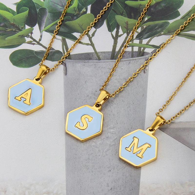 pendant necklaces geometric hexagon shell a to z initials letter alphabet necklace womens gold stainless steel clavicle chain jewelry, Silver
pendant necklaces geometric hexagon shell a to z initials letter alphabet necklace womens gold stainless steel clavicle chain jewelry, Silver