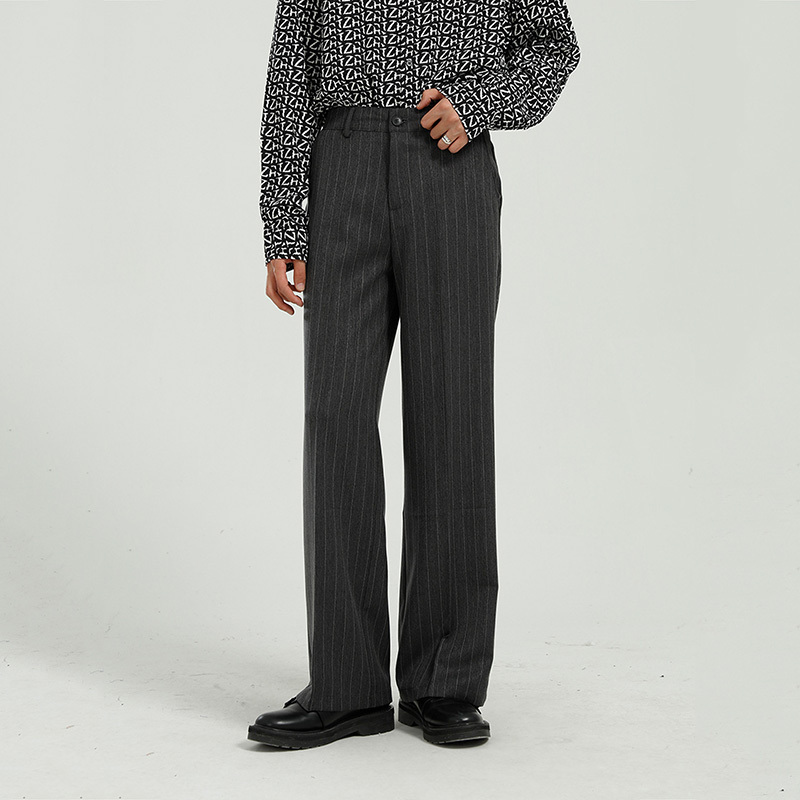 IEFB Men's Clothing Spring Suit Pants Korean Trend Straight Loose Striped Casual Straight Trousers For Male 9Y5806 210524