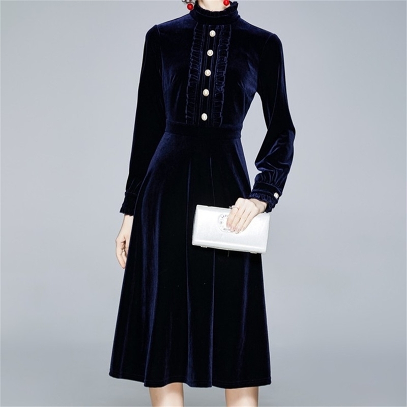 High Quality Female Autumn Winter Dress Robe Vintage Solid Velvet Women Long Sleeve Casual Slim es Femme Vestidos 210603, Picture color
High Quality Female Autumn Winter Dress Robe Vintage Solid Velvet Women Long Sleeve Casual Slim es Femme Vestidos 210603, Picture color
