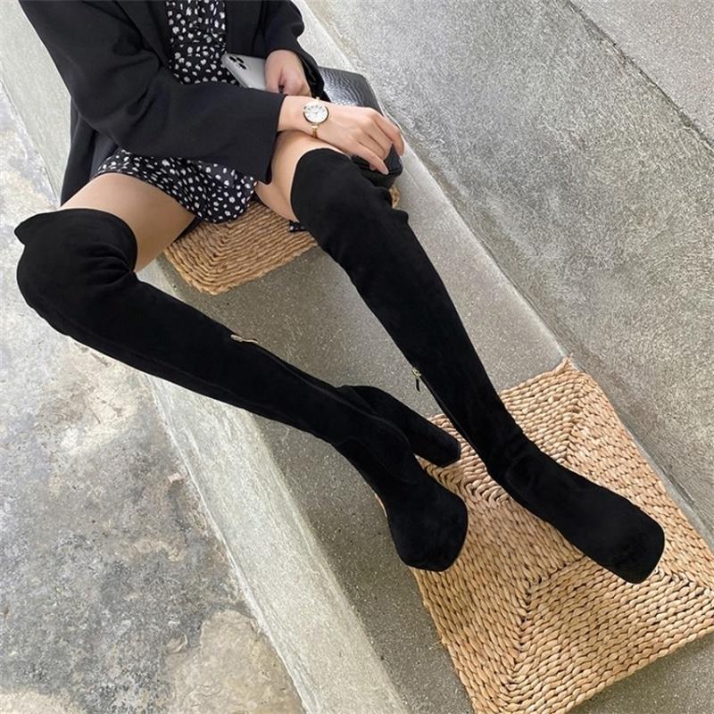 Dress Shoes Autumn And Winter High Tube Boots Elastic Round Head Thick Heel Sky Knee Black Women's
Dress Shoes Autumn And Winter High Tube Boots Elastic Round Head Thick Heel Sky Knee Black Women's