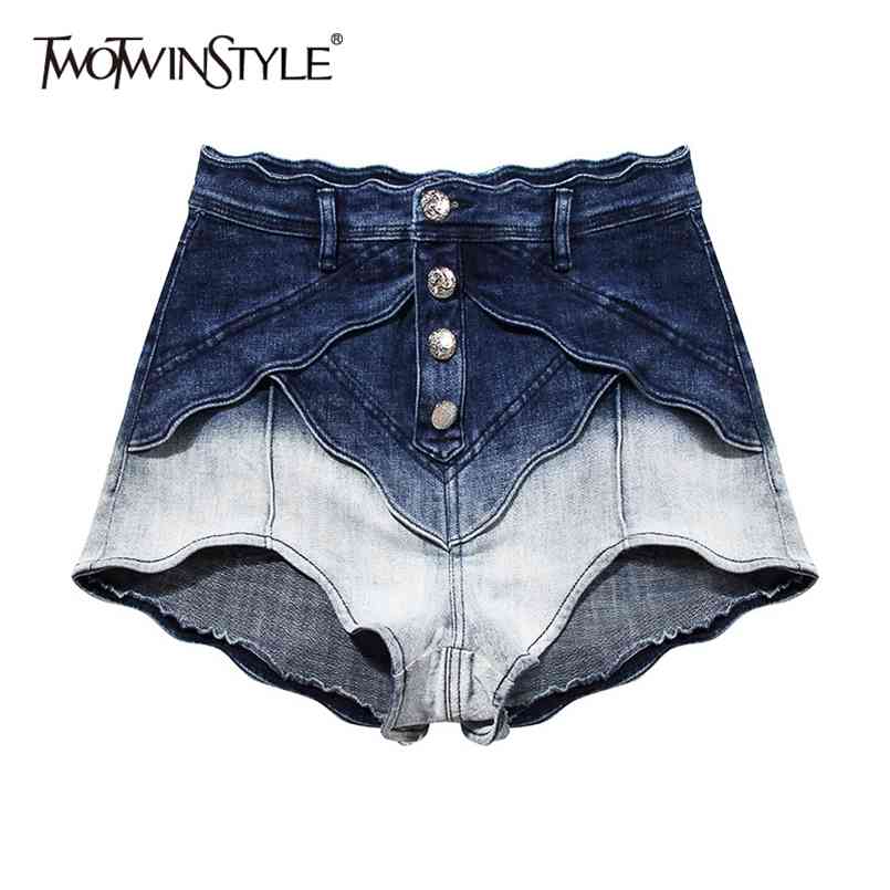 Patchwork Wide Leg Shorts For Women High Waist Large Size Casual Denim Female Summer Fashion 210521, Blue
Patchwork Wide Leg Shorts For Women High Waist Large Size Casual Denim Female Summer Fashion 210521, Blue