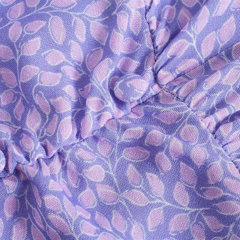 Sweet Women V Neck Folds Dress Summer Fashion Ladies Beach Style Female Printed Sling 210515