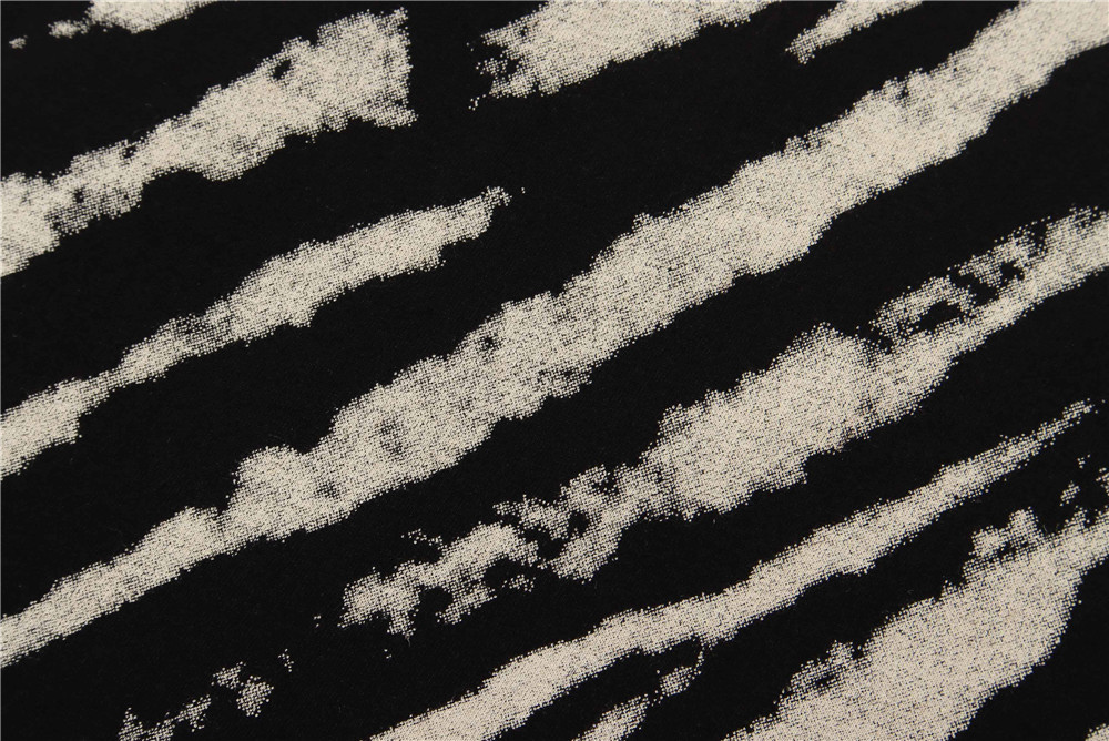 IEFB Men's Zebra Stripe Short Sleeve T-shirt Round Collar Short Sleeve Oversize Streetwear Causal Tee Tops Summer 9Y7469 210524