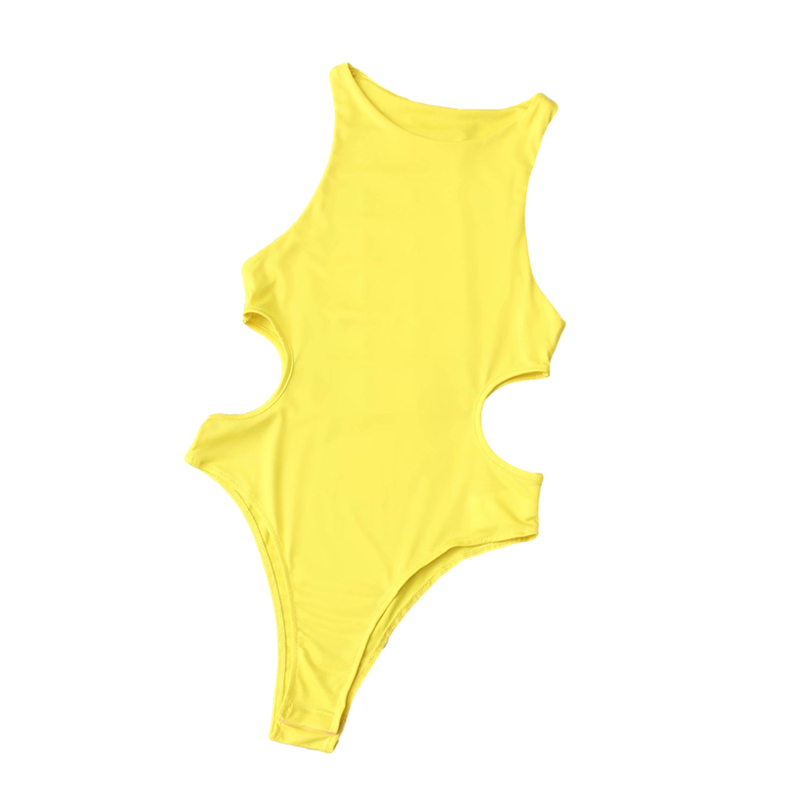 Sexy Woman Slim Stretchy Hollow Out Bodysuits Summer Fashion Female Solid Color Bodysuit Ladies Chic Beach 210515