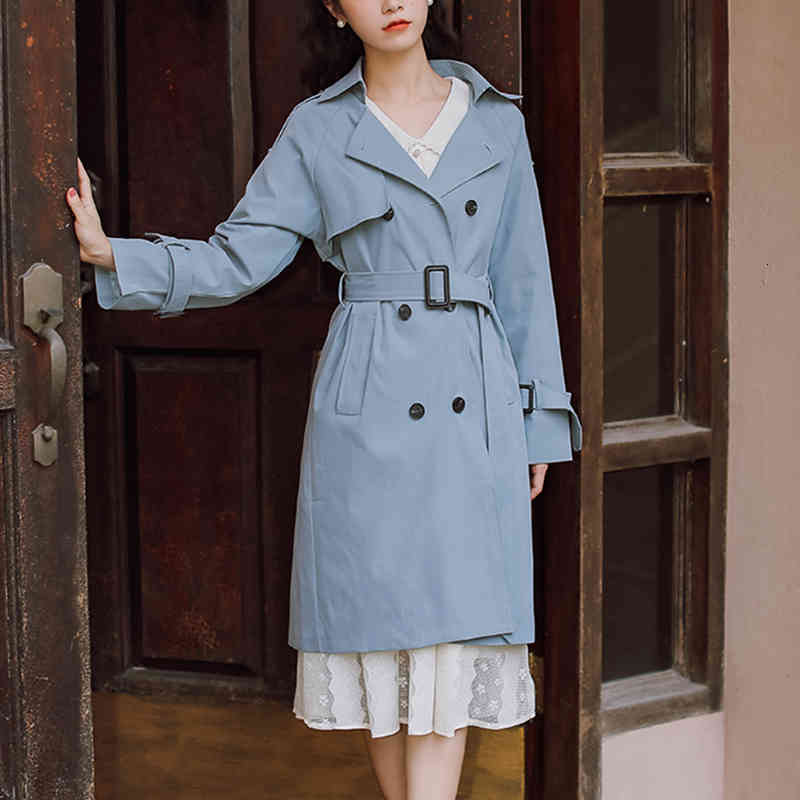 women's trench coats female casual autumn released long trench coat with solid female belt double breasted fashion lady jacket wm66, Tan;black
women's trench coats female casual autumn released long trench coat with solid female belt double breasted fashion lady jacket wm66, Tan;black