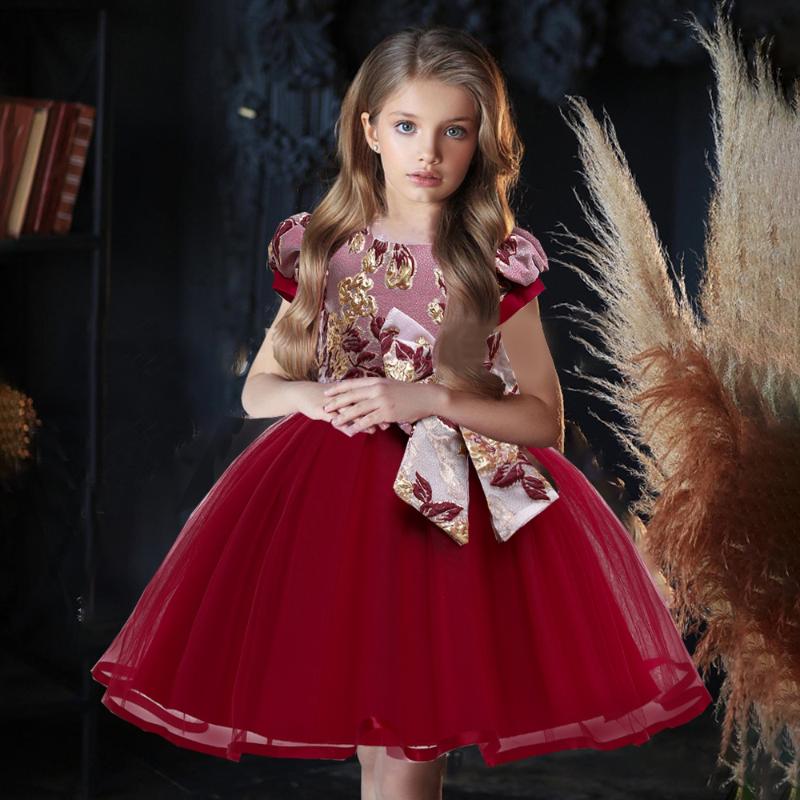 Girl's Dresses Flower Kids Dress For Girls Wedding Tulle Short Sleeve Bow Girl Elegant Princess Party Pageant Formal Gown Children Clothe, Red;yellow
Girl's Dresses Flower Kids Dress For Girls Wedding Tulle Short Sleeve Bow Girl Elegant Princess Party Pageant Formal Gown Children Clothe, Red;yellow