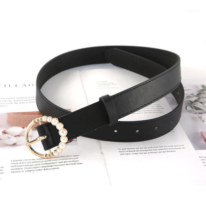 Belts Retro All-match Belt Casual Version Round Pearl Pin Buckle Fashion Jeans Decorative Inlaid Ceinture Strap, Black;brown
Belts Retro All-match Belt Casual Version Round Pearl Pin Buckle Fashion Jeans Decorative Inlaid Ceinture Strap, Black;brown