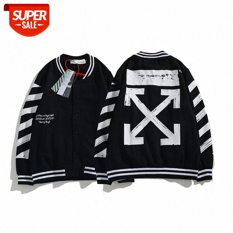 Woolen Casual OW Jacket Paint Arrow Print Men and Women Couples #UF5g, Black;brown